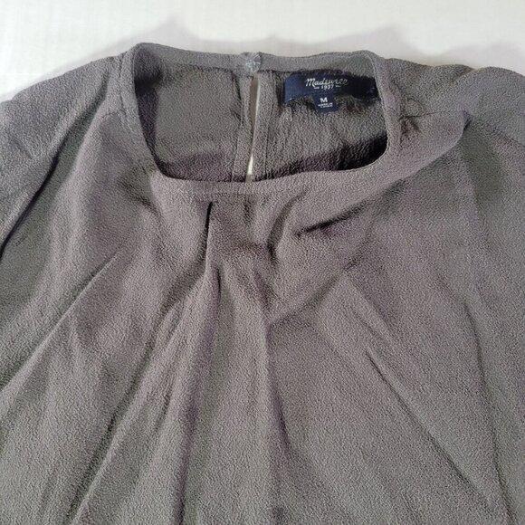 Madewell Women Textured Gray 3/4 Sleeve Tunic Top Size Medium - Picture 2 of 7